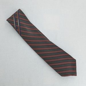 Chloe Dark Brown and Green Stripe Silk Neckweare for short. Hand Made in Spain